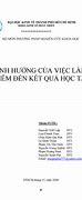 Ảnh Hưởng Của Việc Đi Làm Thêm Đến Sinh Viên